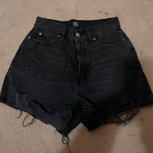 BDG A-Line Denim Cutoff Short- Washed Black Denim